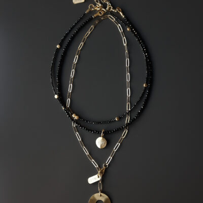Choker czarny spinel - obrazek 3