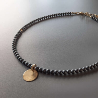 Grafitowy choker - obrazek 2